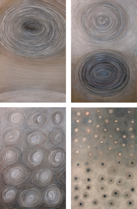 1. Light years - combination, crayon, pencil, ingress, 4 pcs. 45 x 70 cm
