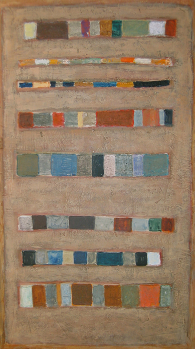 12. Light and space, acrylic and media on cardboard, 50 x 70 cm