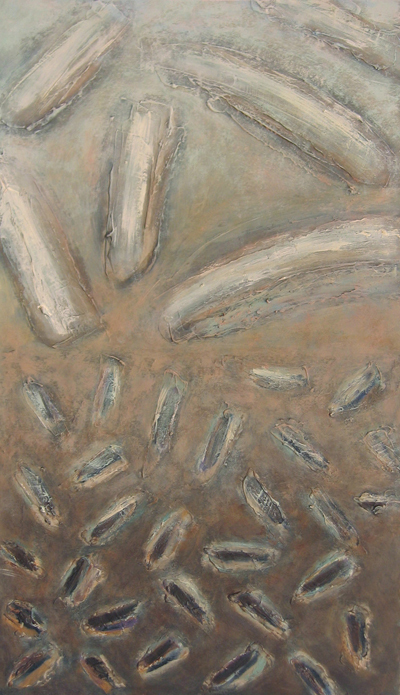 8. Light and space, acrylic and media on cardboard, 50 x 70 cm