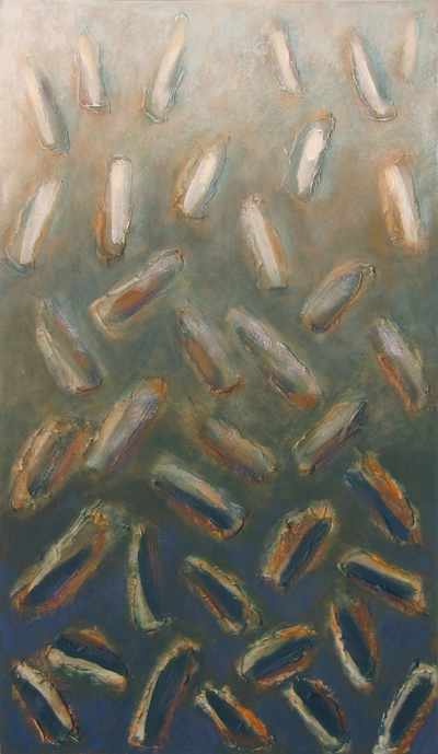 9. Light and space, acrylic and media on cardboard, 50 x 70 cm