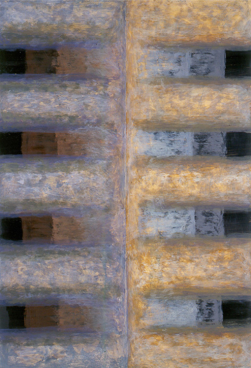2. Records, oil on a chalk paper, 70 x 100 cm