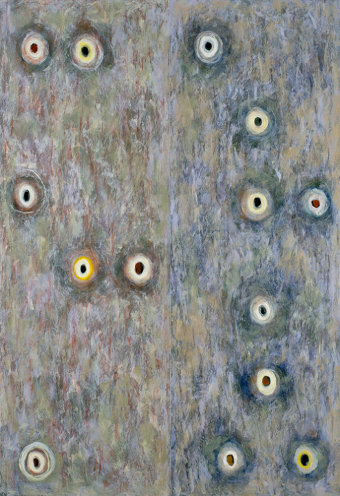 21. Records, oil on a chalk paper, 70 x 100 cm