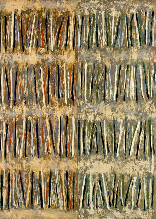 10. Zapis  ;  olej na papierze kredowym, 70  x  100 cm
