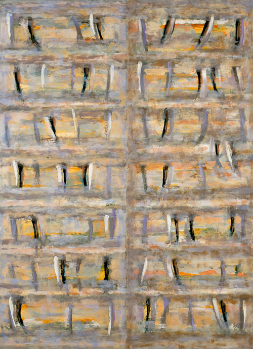 11. Zapis  ;   olej na papierze kredowym, 70  x  100 cm