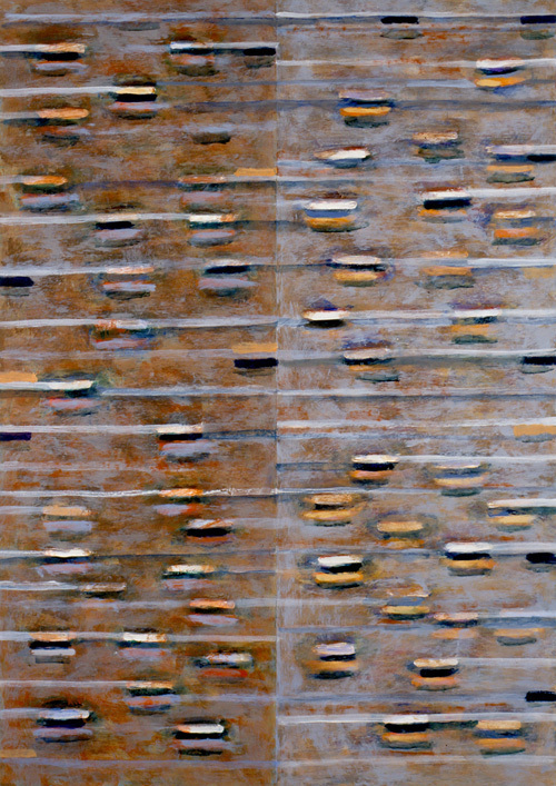 13. Zapis  ;  olej na papierze kredowym, 70  x  100 cm