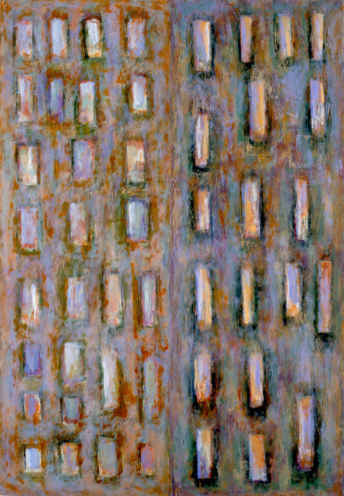 14. Zapis  ;  olej na papierze kredowym, 70  x  100 cm