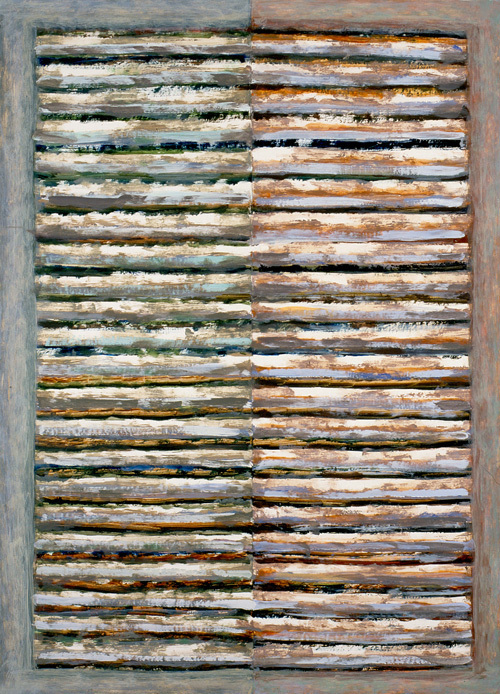 3. Zapis  ; olej na papierze kredowym, 70  x  100 cm