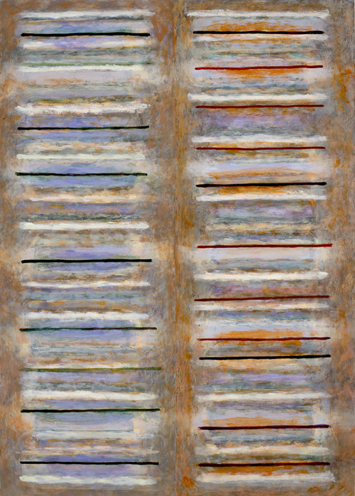5. Zapis  ;  olej na papierze kredowym, 70  x  100 cm
