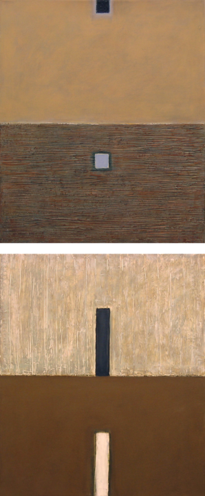 2. Axial space ; acrylic , oil on canvas, 2 pcs. 46 x 55 cm