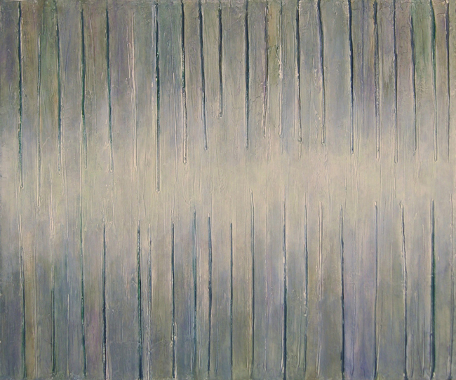 4. Rytm pionowy ; akryl + media na płótnie, 55  x  46 cm