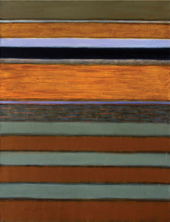 7. Rhythm with yellow, acrylic on canvas, 75 x 100 cm