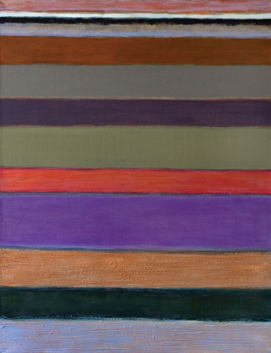 8. Rhythm with purple, acrylic on canvas, 75 x 100 cm