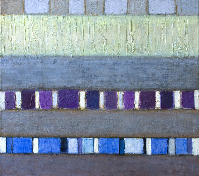 3. Blue rhythm, acrylic on canvas, 85 x 75 cm