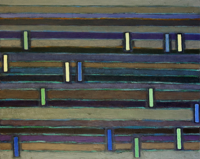 6. Green Rhythm II, acrylic on canvas, 140 x 120 cm