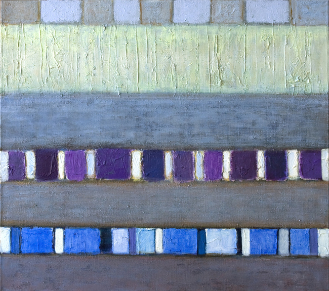 3. Niebieski rytm   ;   akryl na płótnie, 85  x  75 cm