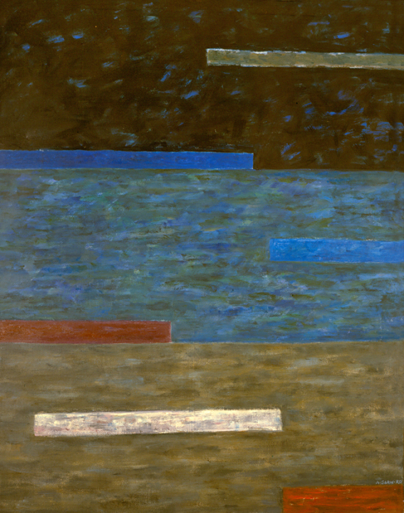 8. Rytm przestrzeni   ;   akryl na płótnie, 120   x  160 cm