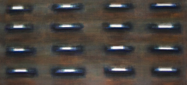 13. Space, acrylic, oil on canvas, 165 x 75 cm