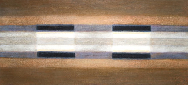 11. Przestrzeń  ;  akryl, olej na płótnie, 165  x  75 cm