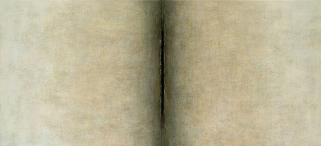 2. Przestrzeń  ;  akryl, olej na płótnie , 165  x  75 cm
