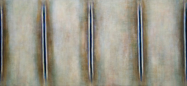 6. Przestrzeń  ;   akryl, olej na płótnie,  165  x  75 cm