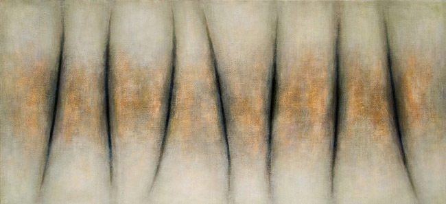 8. Przestrzeń  ;  akryl , olej na płótnie, 165   x  75 cm