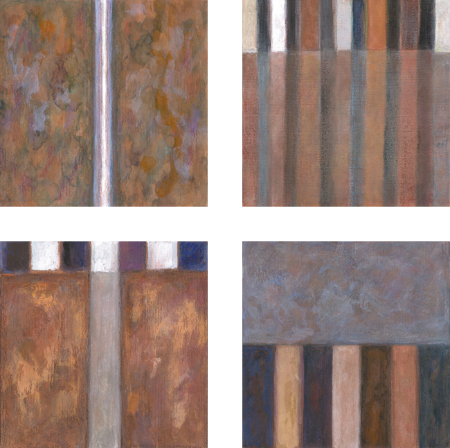 11. gouache, pastel, ingress, 4 pcs. 20 x 20 cm